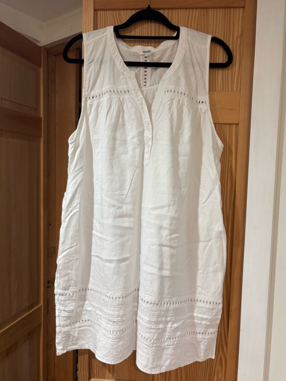 Splendid White Cotton Eyelet Tunic
